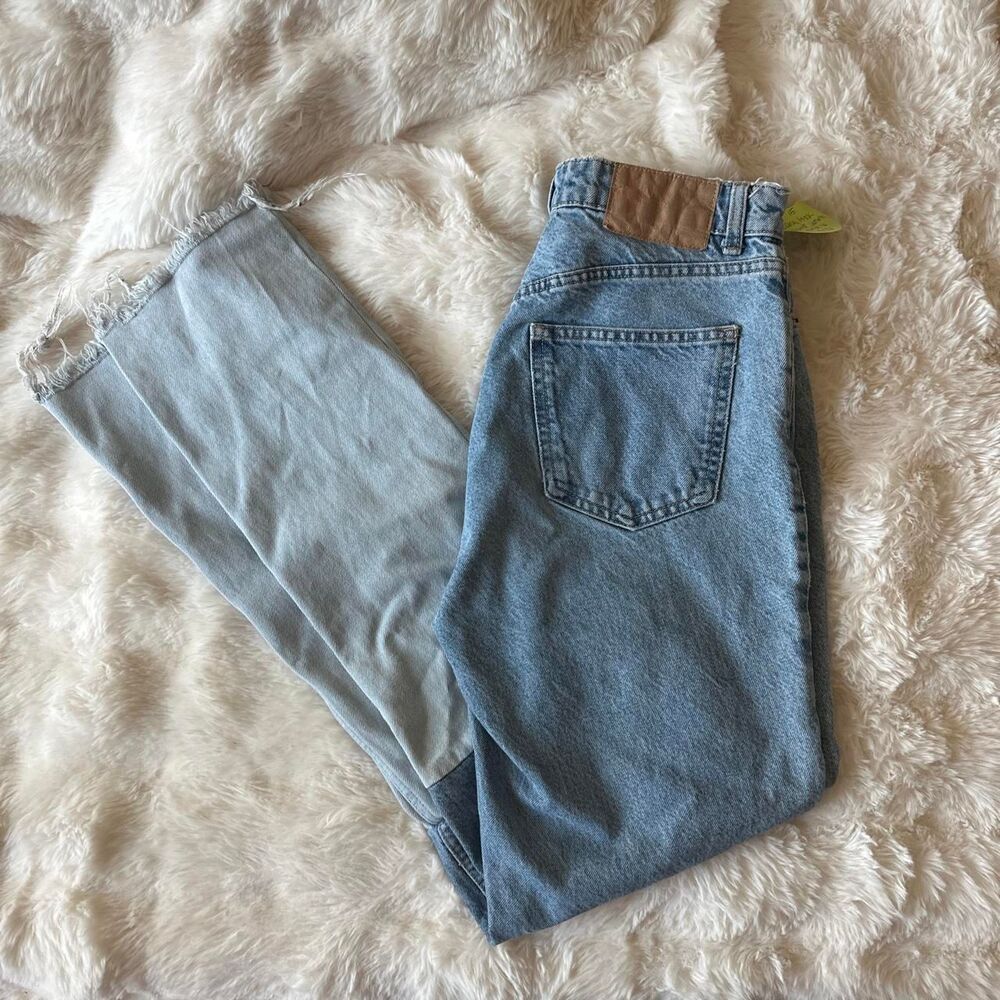 Zara Two Toned Women's Blue Jeans